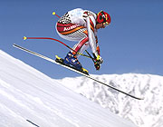 Lo sciatore austriaco Hermann Maier